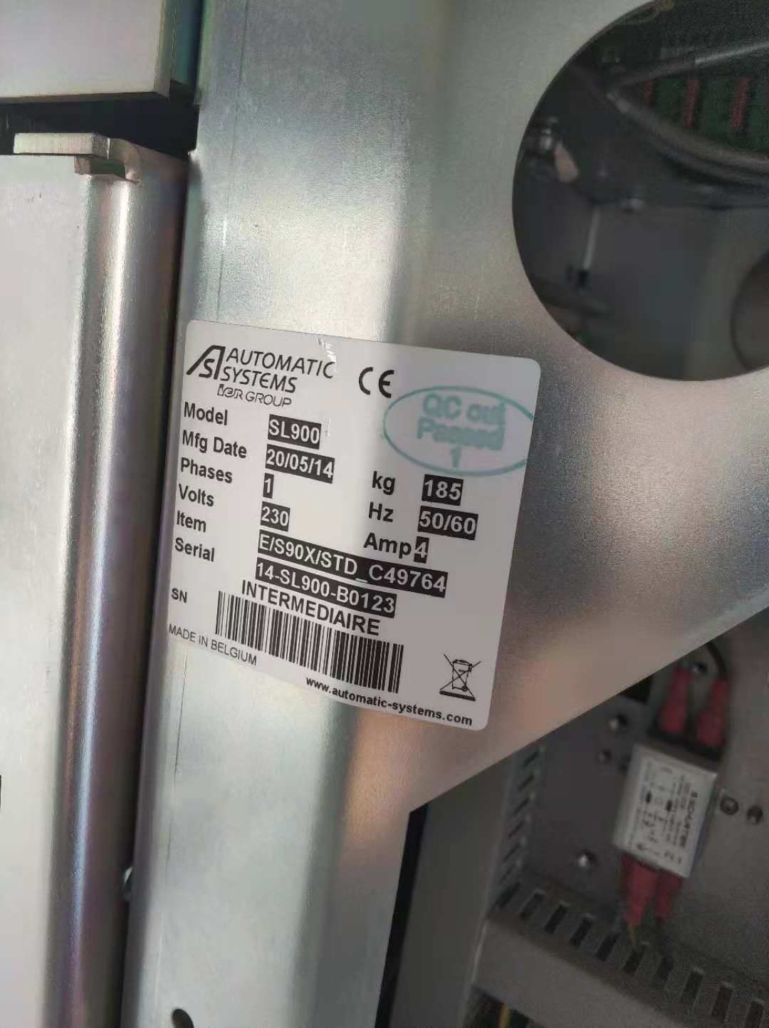 比利时 AS（Automatic Systems）速通门设备标牌建档记录